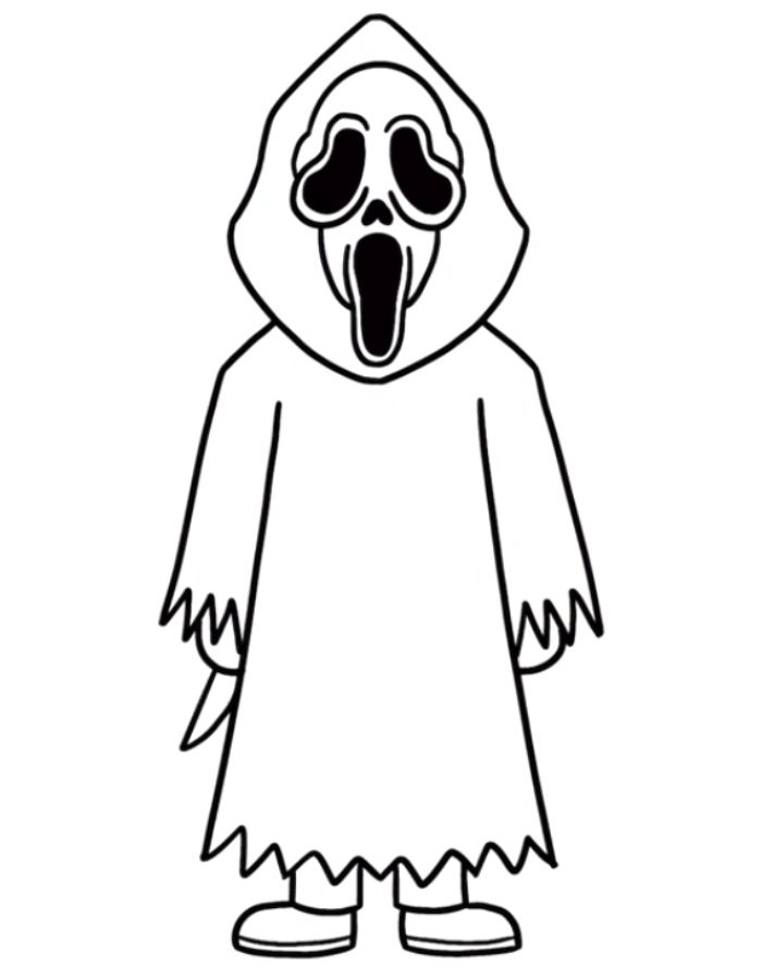 Ghostface  coloring page