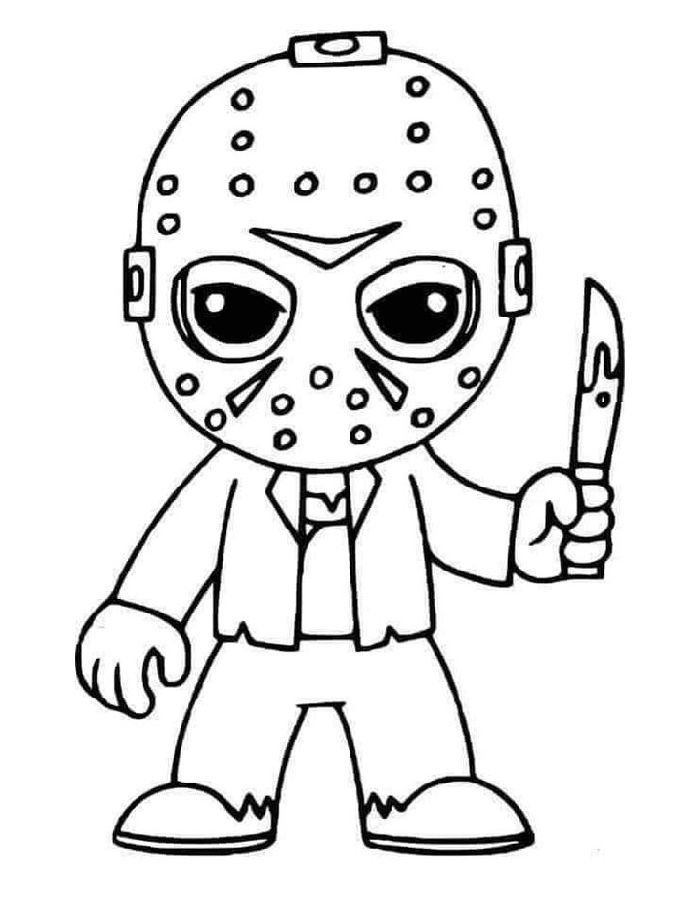 Ghostface Pdf For Kids Coloring Page