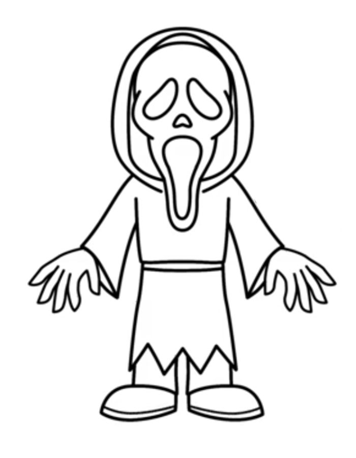 Ghostface Printable Coloring Page