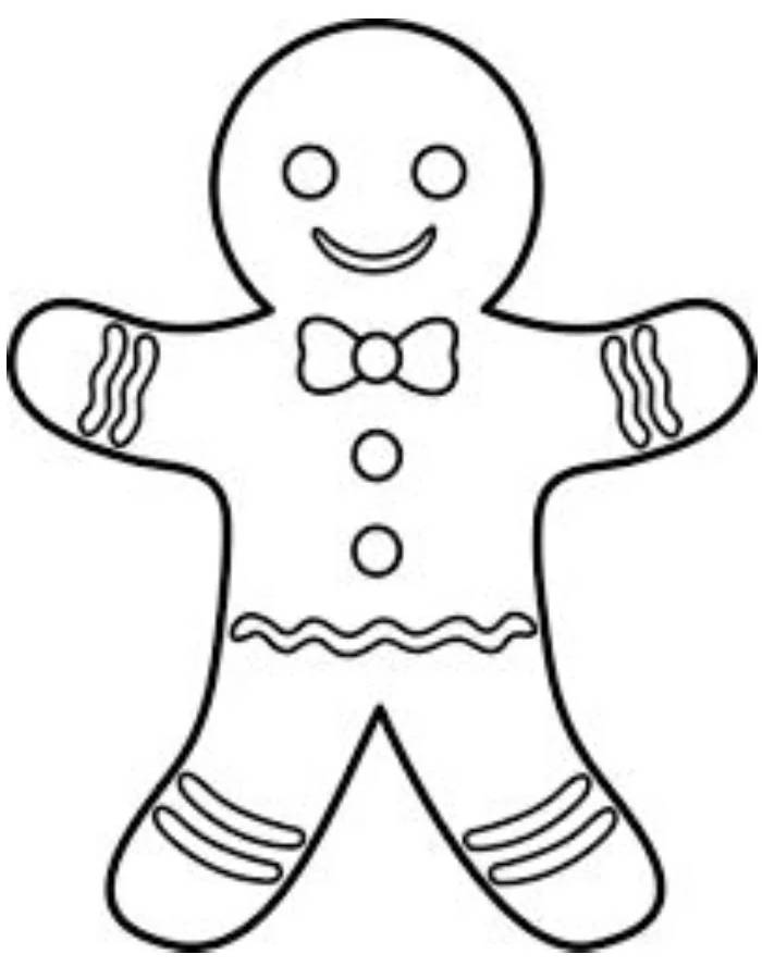 Gingerbread Man Pictures To Print Coloring Page