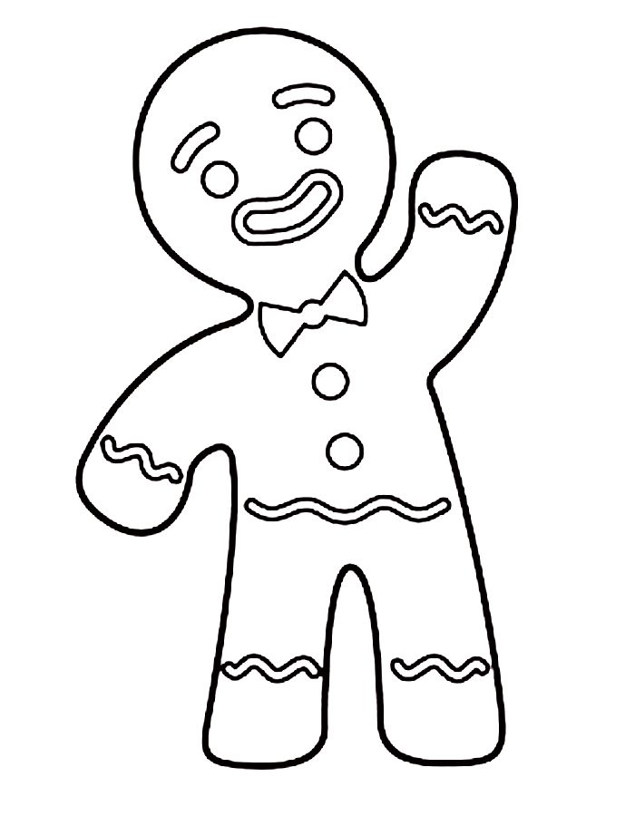 Gingerbread People Coloring Page