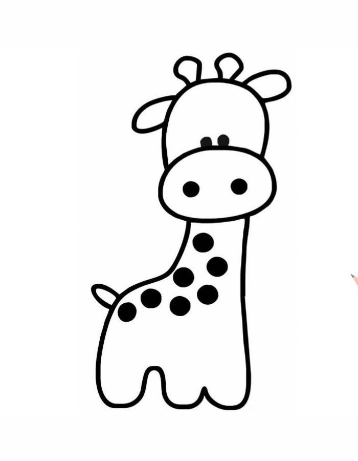 Giraffe Print Coloring Page