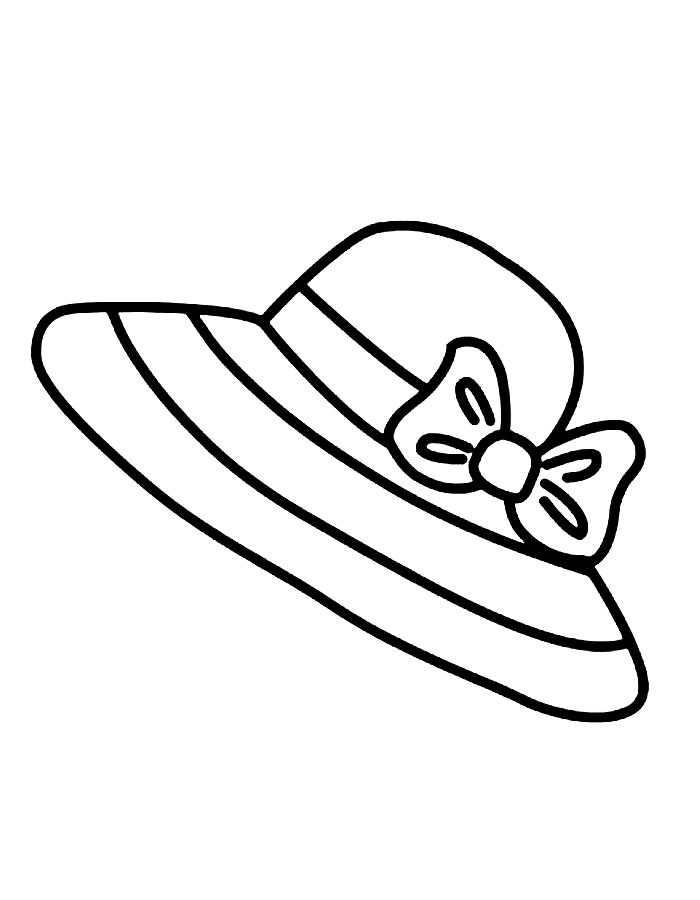 Girls Hat Coloring Page