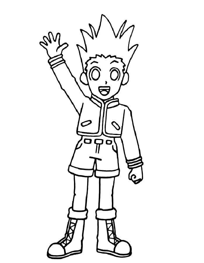 Gon Freecss Coloring Page