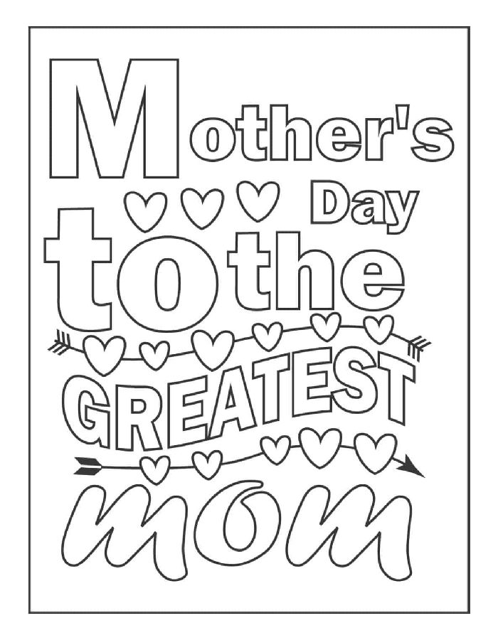 World's Greatest Mom  Coloring Page