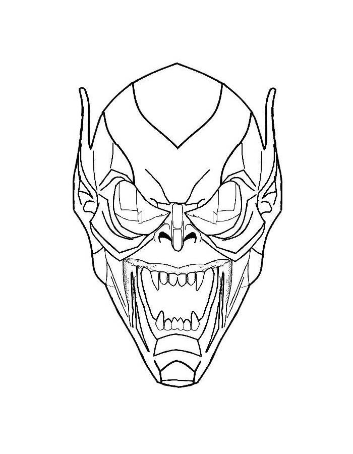 Green Goblin Helmet Sketch