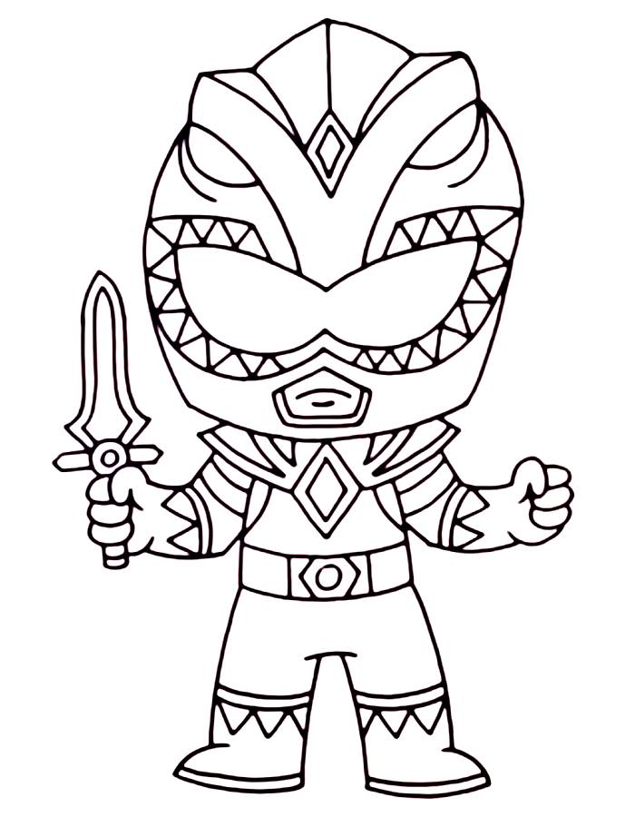 Green Ranger Power Rangers Coloring Page