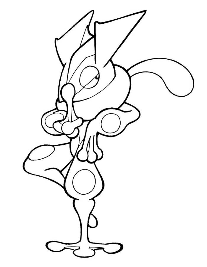 Greninja coloring page