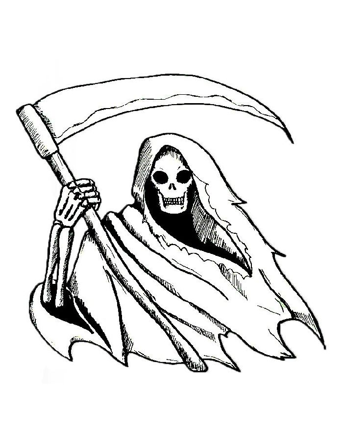 Grim Reaper Coloring Pages