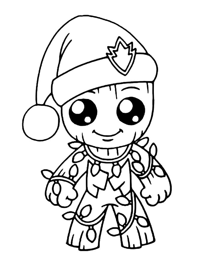 Groot Holiday Special Coloring Page