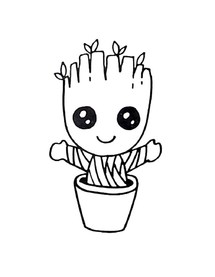 Groot Outline Pdf Coloring Page