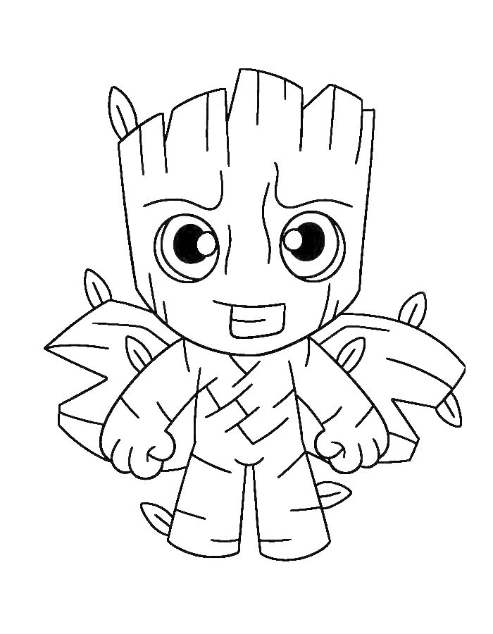 Groot Printable Drawing Coloring Page