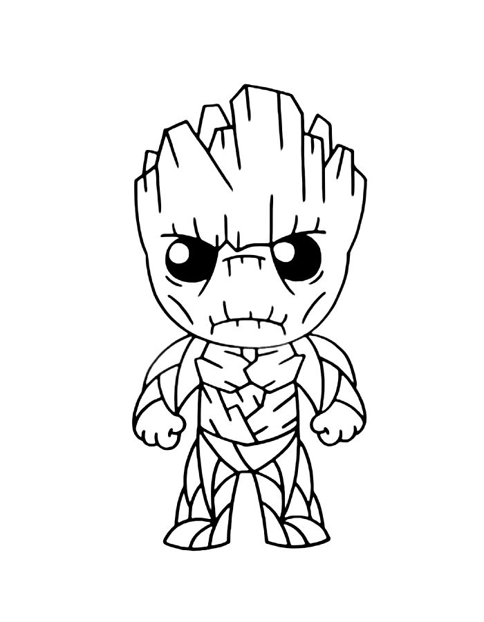 Groot Printable Pdf Coloring Page