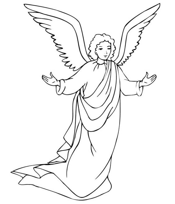 Guardian Angel Coloring Page