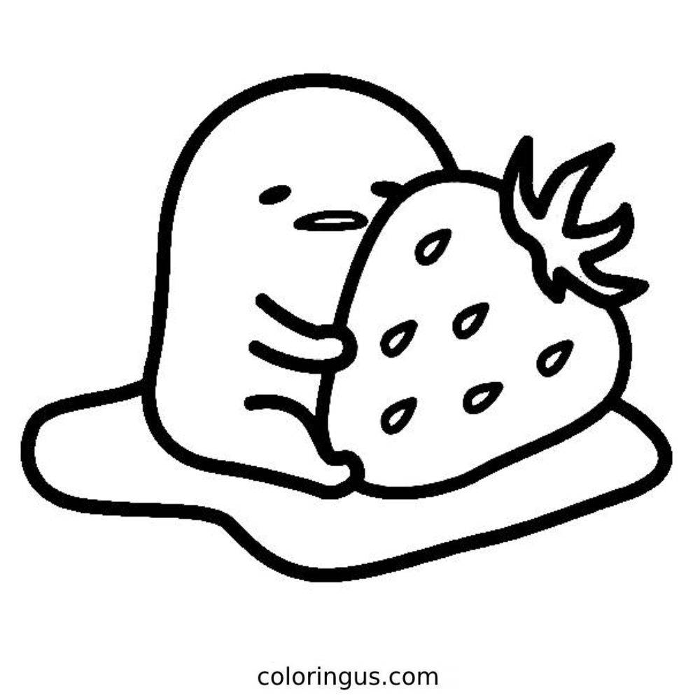 Most famous character gudetama coloring page - Coloringus