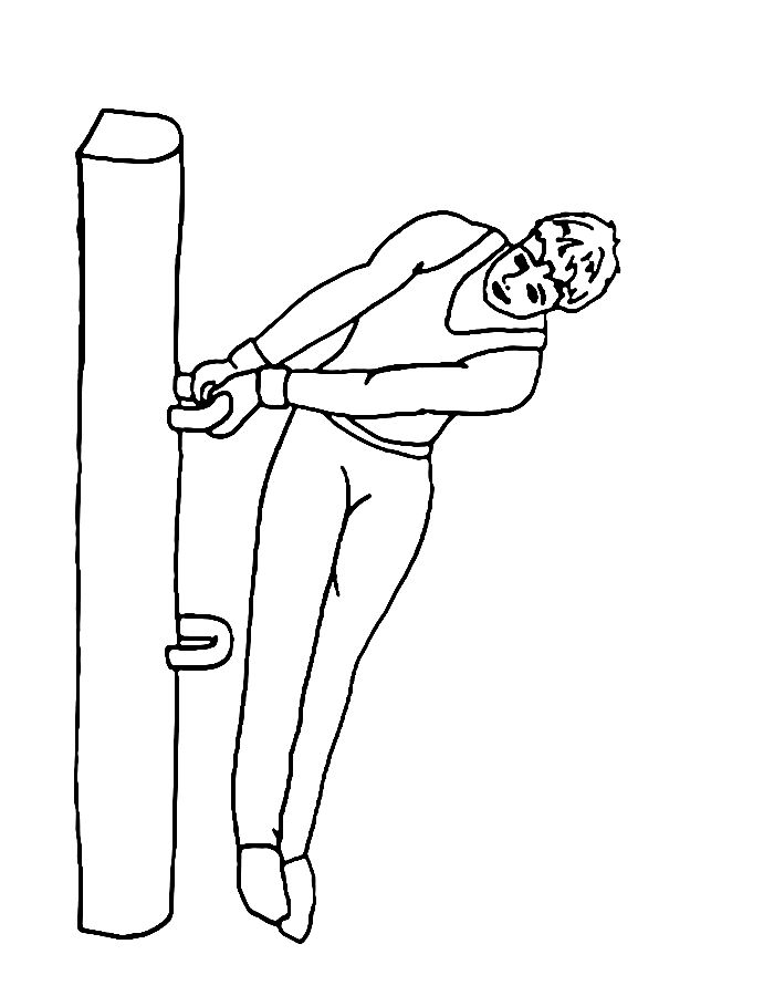 Gymnast Line Art Coloring Page