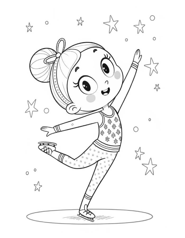 Gymnast Simple Outline Art Gymnast Simple Outline Art Coloring Page