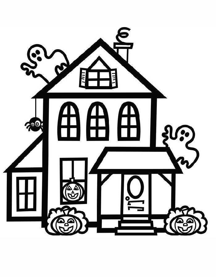 Halloween Color Page Printable Coloring Page