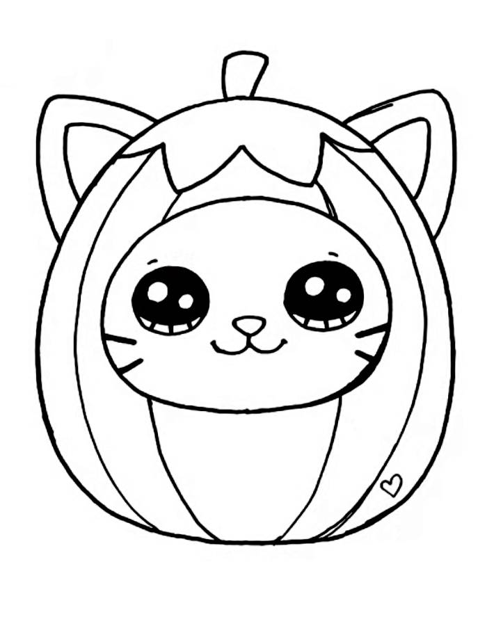 Halloween Kawaii Coloring Page