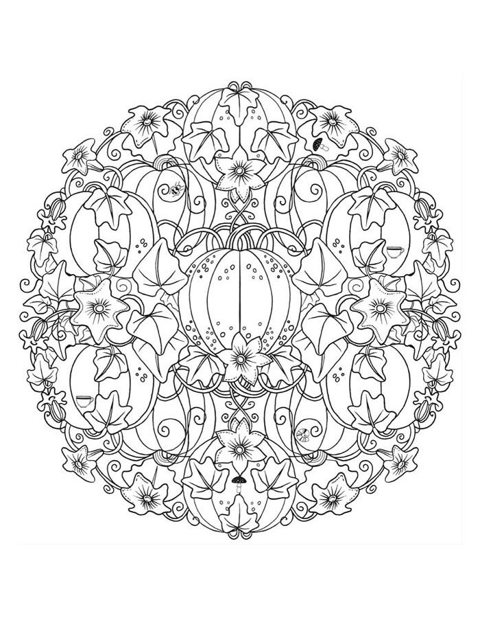 Halloween Mandala  coloring page