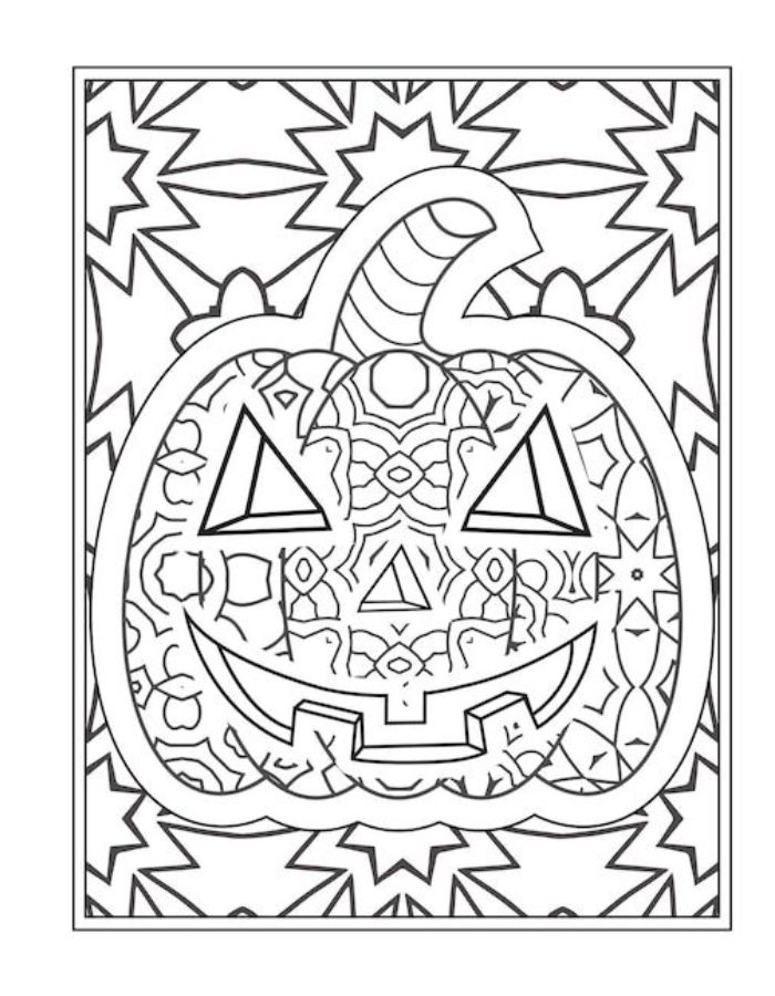 Halloween Mandalas For Kids Coloring Page