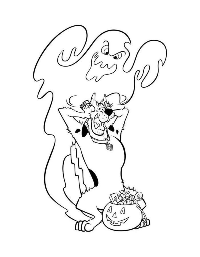 Halloween Scooby Doo Coloring Page