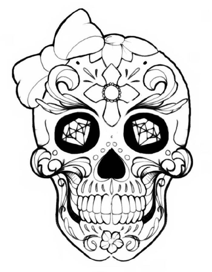 Halloween Skull Coloring Page