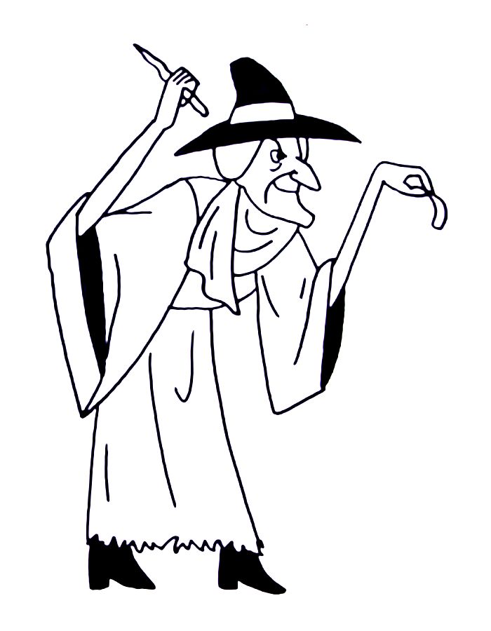 Halloween Witch Coloring Page