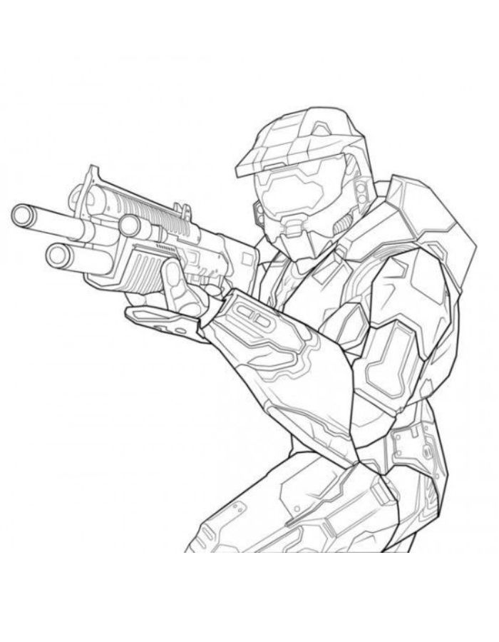 Halo Drawing Coloring Page