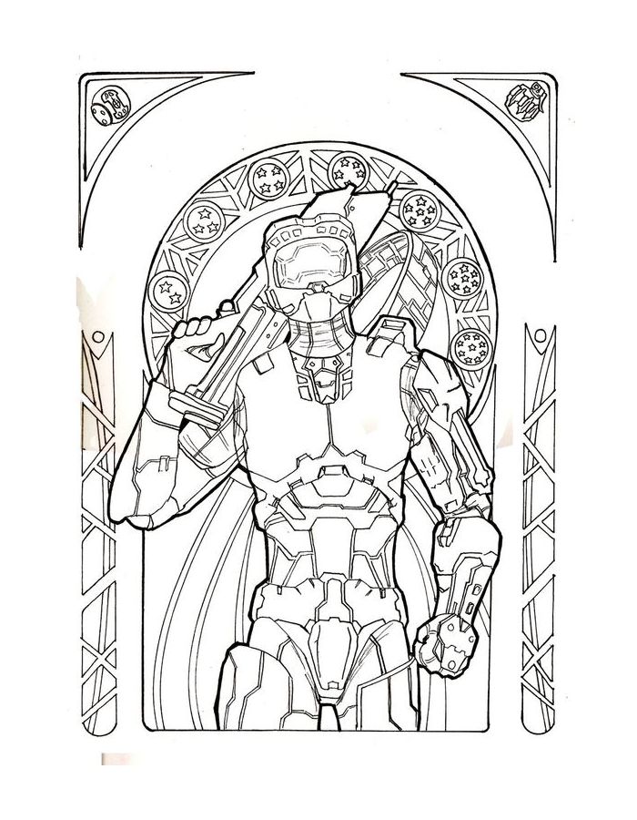 Halo Picture Coloring Page