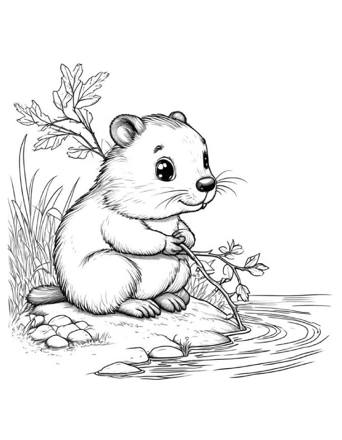 Hamster Outline For Adults