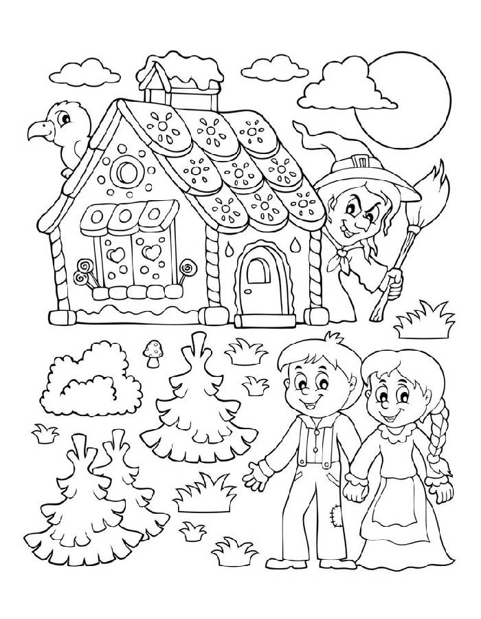 Hansel And Gretel Hansel And Gretel Coloring Page
