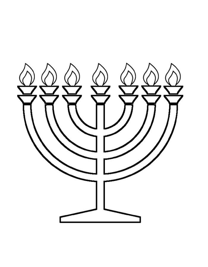 Hanukkah For Kids Coloring Page