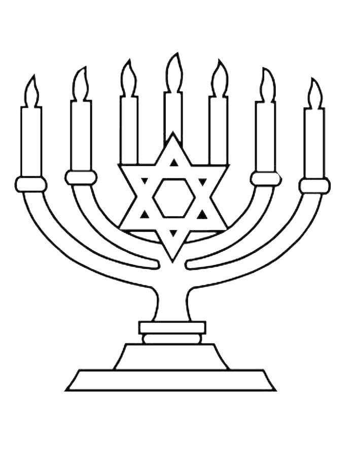 Hanukkah Pictures To Color Coloring Page