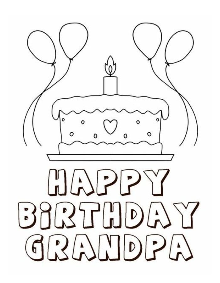 Happy Birthday  For Grandpa To Print