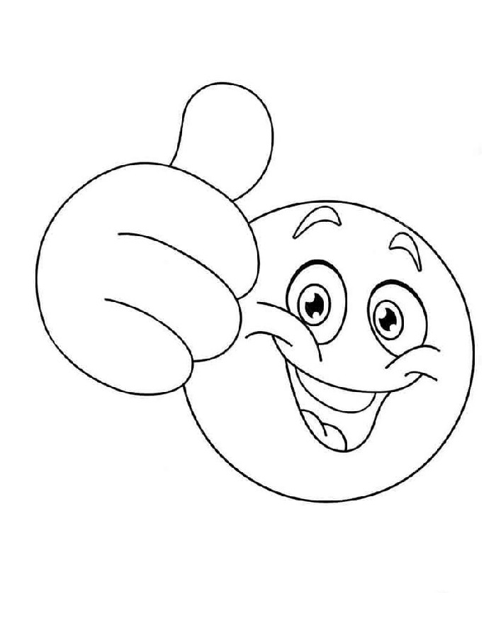 Happy Emoji For Coloring