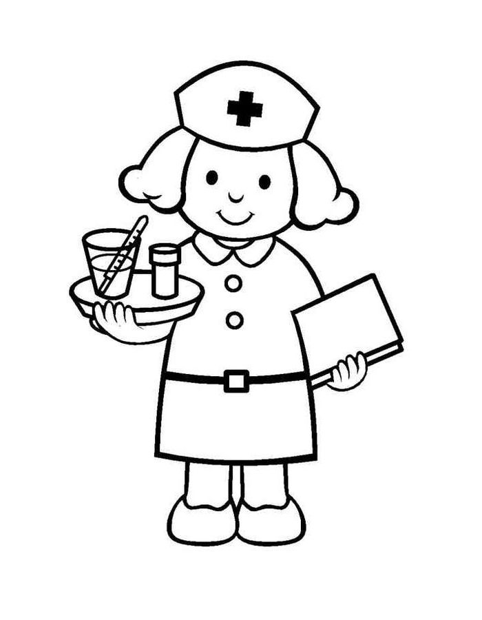 Happy National Nurses Week Coloring Page