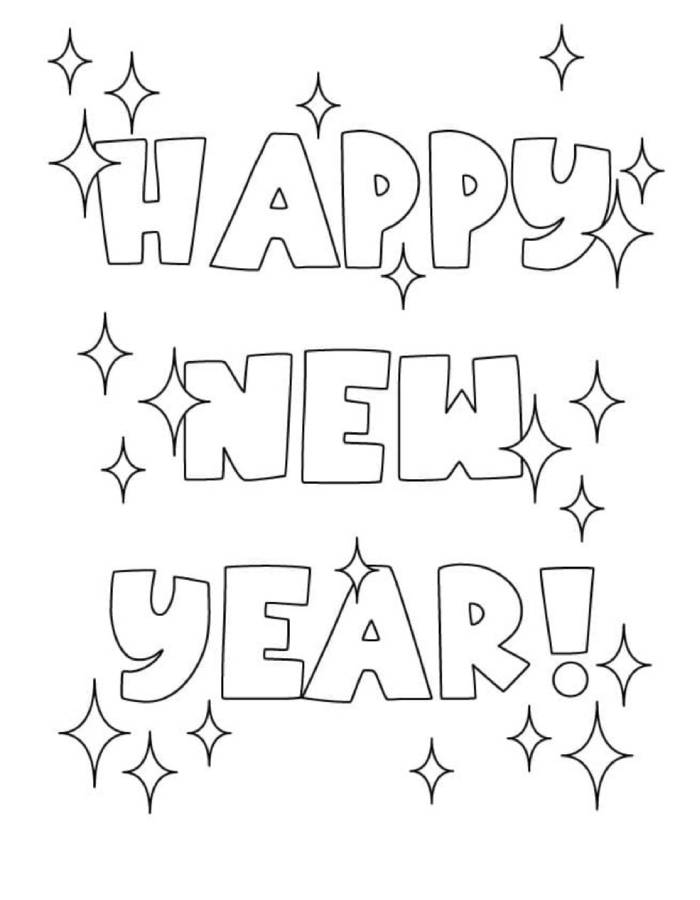 Happy New Year Printable Card