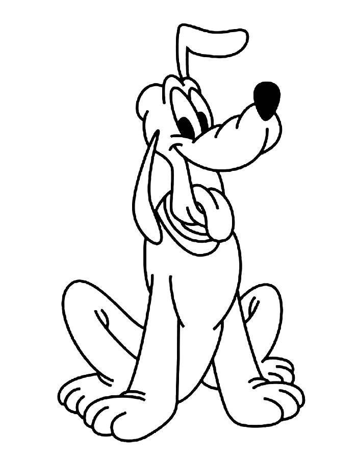 Happy Pluto Coloring Page