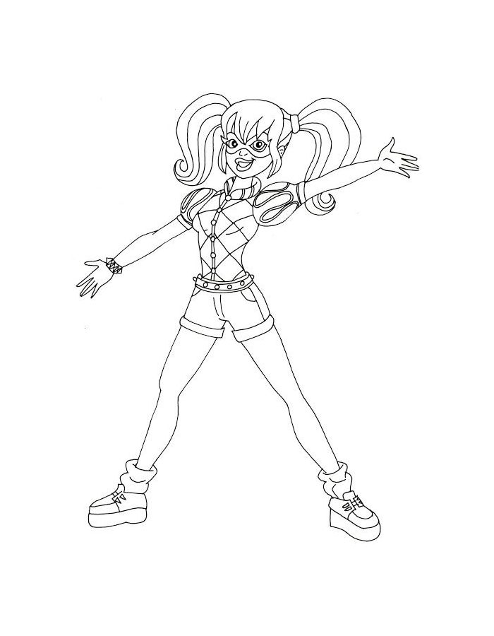 Harley Quinn Image Coloring Page