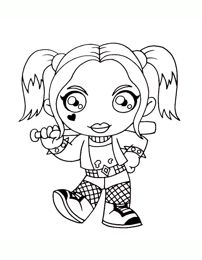 Harley Quinn Printable Coloring Page