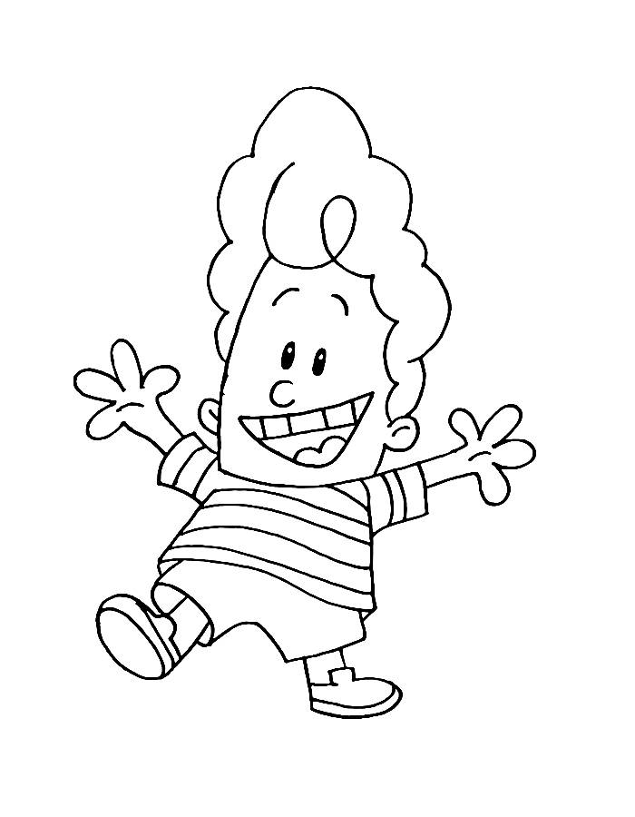 Harold Hutchins From Captain Underpants Coloring Page