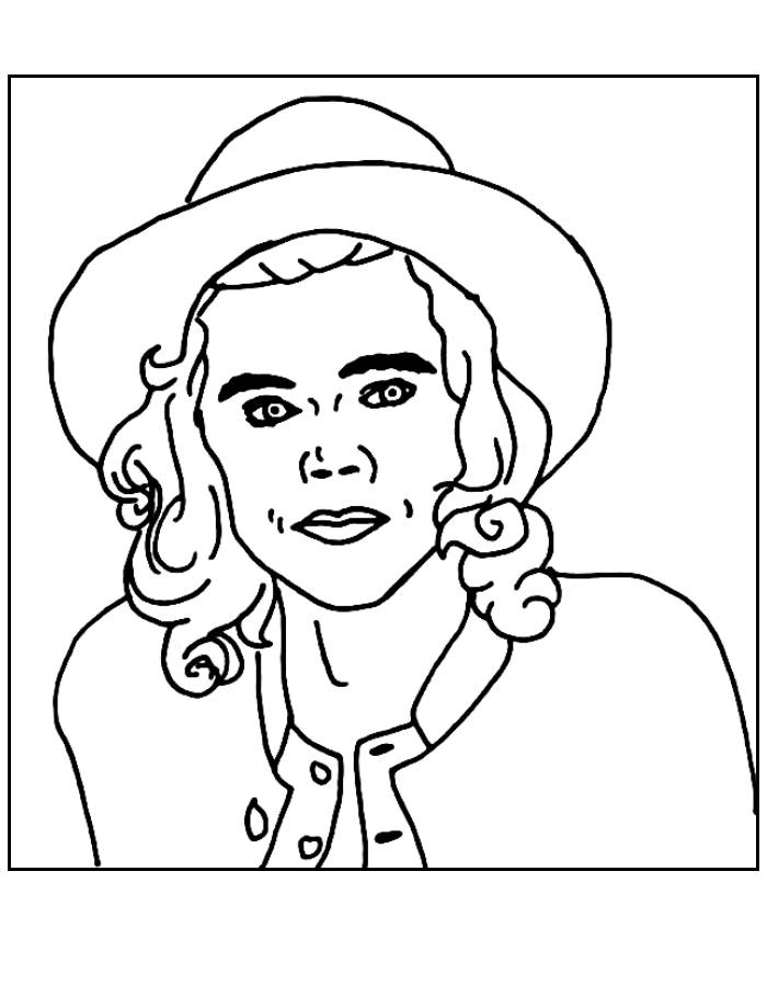 Harry Styles Coloring Page