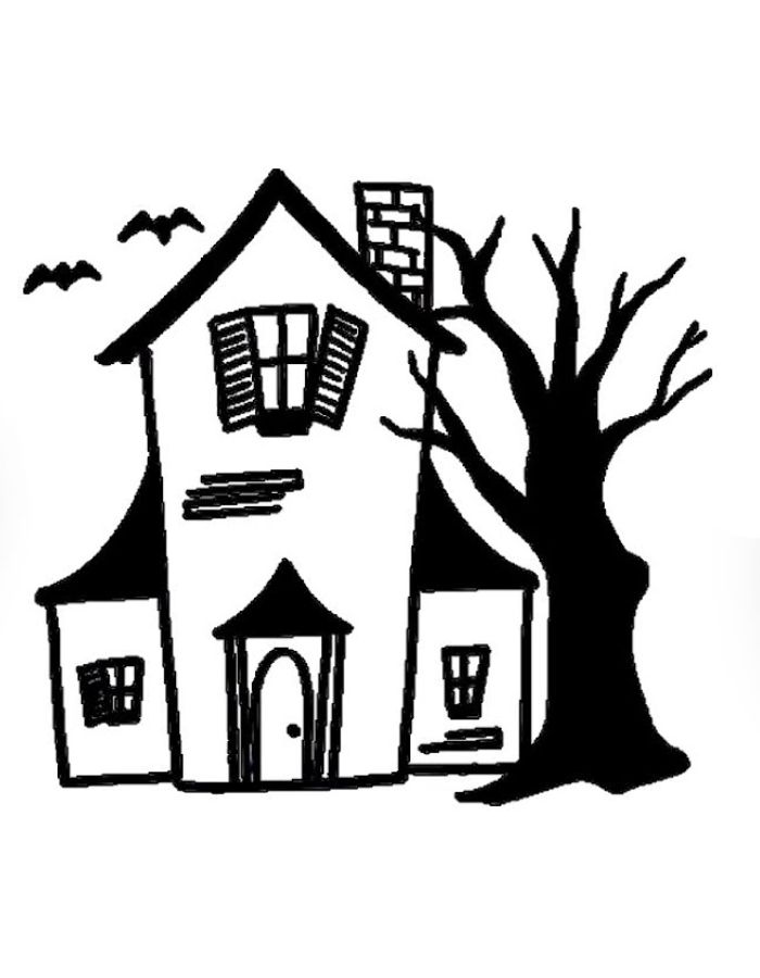 Haunted House  coloring page