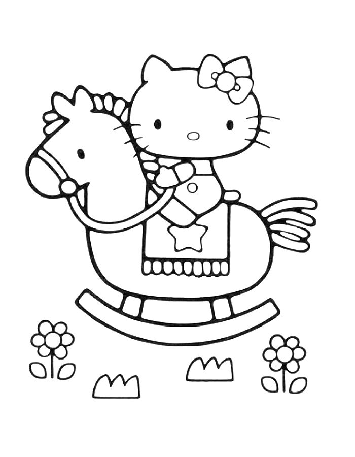 Hello Kitty Coloring Page of Hello Kitty Pictures To Color