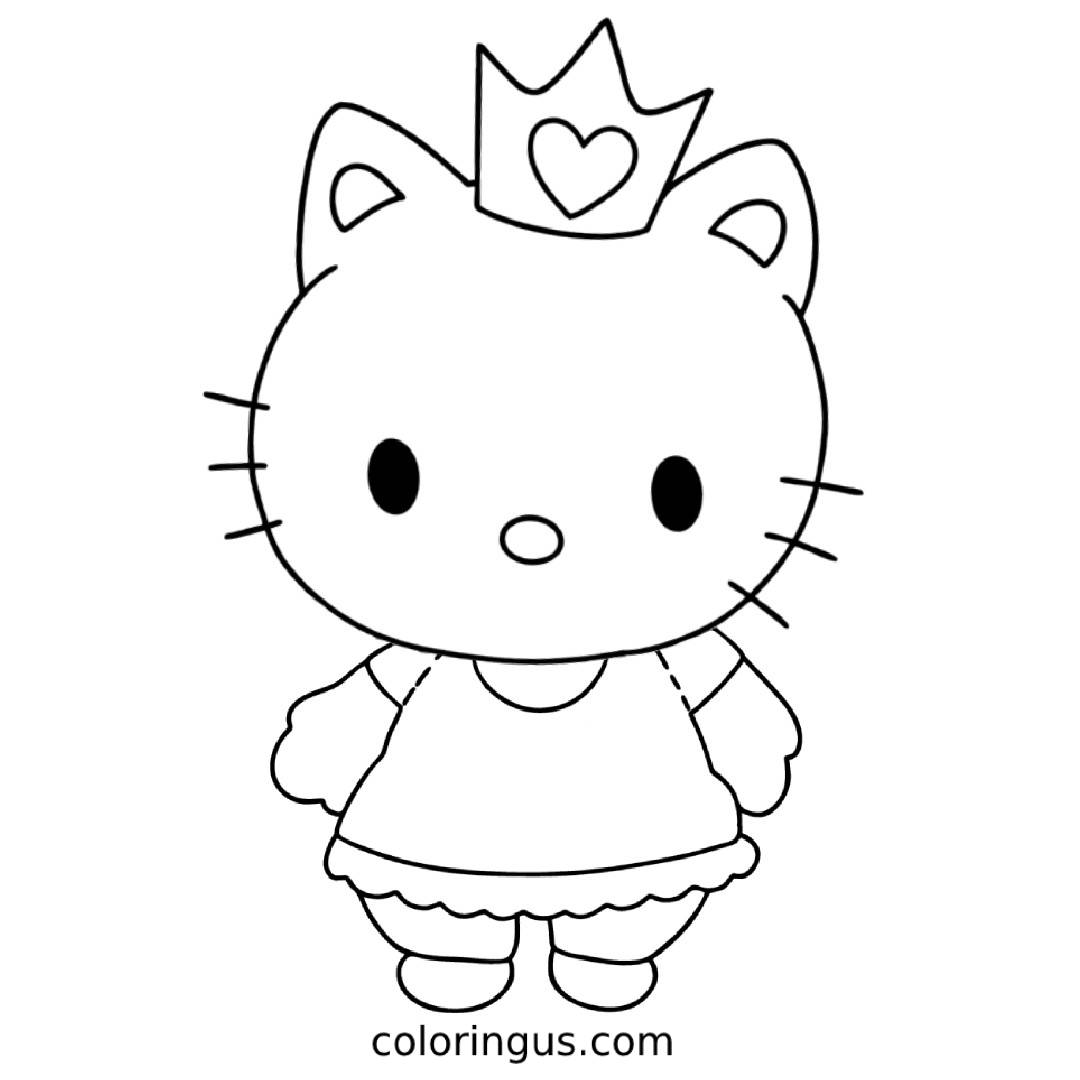 Hello kitty pictures to color