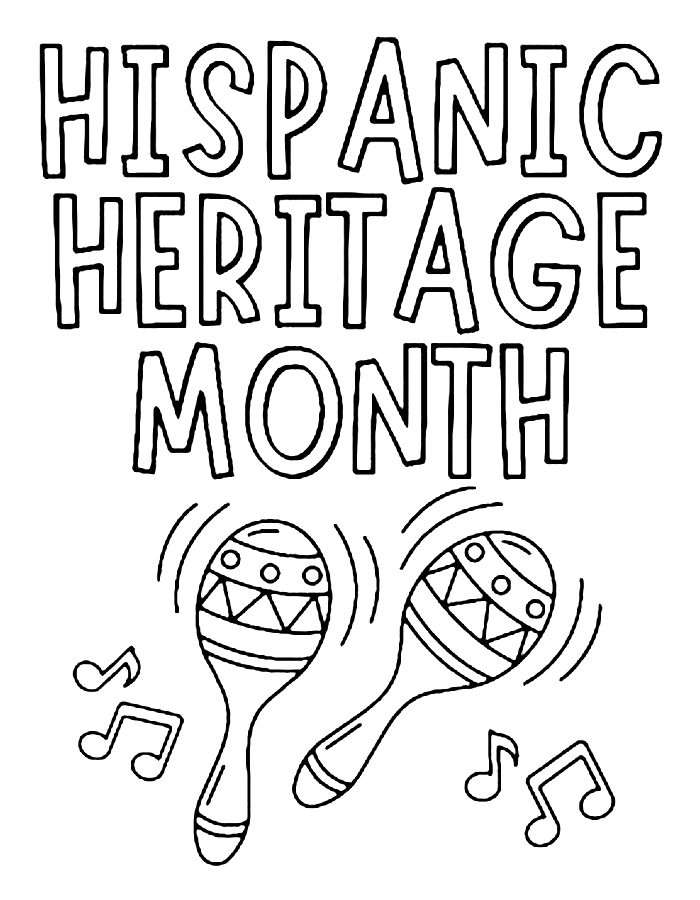 Hispanic Heritage Month Coloring Page