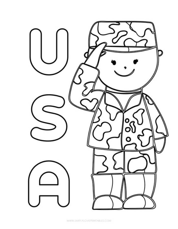 Honor Those Who Have Served Our Country Coloring Page