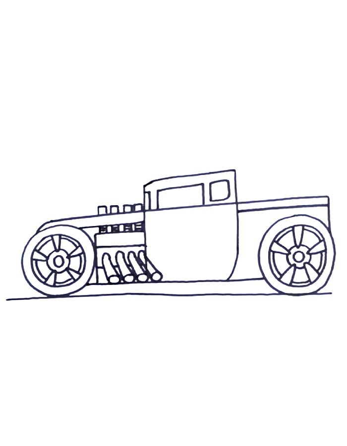 Hot Wheels coloring page