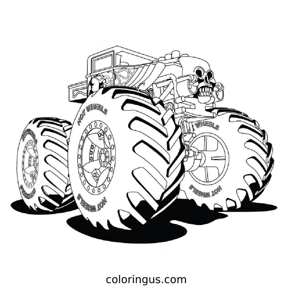 Printable Monster Truck Coloring Page